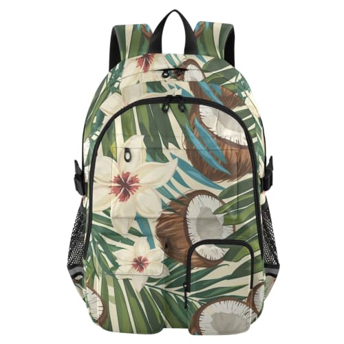 Mochila de negocios para viaje y trabajo con diseño hawaiano de 17.5 pulgadas