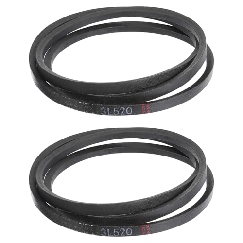 uxcell 2 Pcs 3L520 Classic Wrapped Rubber V-Belt, 52"(1321mm) Outside Circumference, 3L Profile V Belt 3/8" Width 7/32" Height