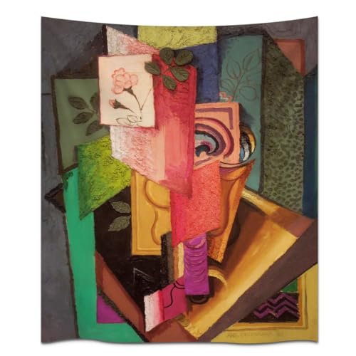 Abstract Geometric Floral Tapestry Textured Modern Boho Tapestries Wall Art