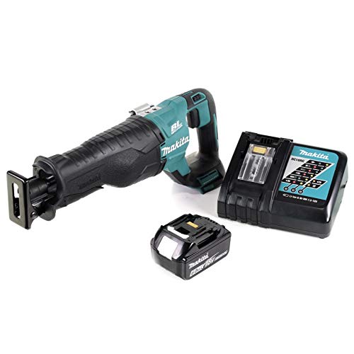 Makita DJR 187 - Sierra de sable sin escobillas (18 V, 1 batería de 6,0 Ah, cargador