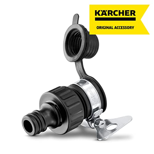 Image of KARCHER Heavy Duty Plastic Outdoor Tap Adapter Without Thread (2.01 cm x 2.01 cm x 3.99 cm, Multicolour)