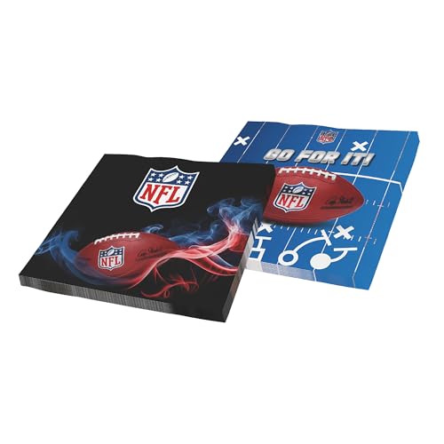 Party Factory NFL Servietten 33x33cm, 20 Stück, Schwarz Blau, Papierservietten 3-lagig, NFL Fanartikel, Deko Football Party Party Factory NFL Servietten 33x33cm, 20 Stück, Schwarz Blau, Papierservietten 3-lagig, NFL Fanartikel, Deko Football Party