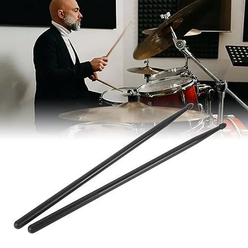 Juego de baquetas para ejercicio con punta de nailon, instrumento de percusión portátil, para principiantes (negro) miniatura 2