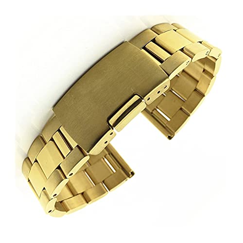 Bracelet acier inoxydable robuste trois perles pour montres de luxe homme et femme toutes tailles