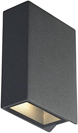 SLV OSSA 180 Wandleuchte – Moderne LED Innenlampe Mit Up- & Down-Light, R7S-Fassung, Für Flur & Treppen, Schwarz/weiß/aluminium