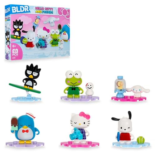 BLDR Hello Kitty and Friends Minifigures 6-Pack - Amazon Exclusive - Hello Kitty, Cinnamoroll, Pochacco, Tuxedosam, Keroppi, & Badtz-Maru - 8+, 0226