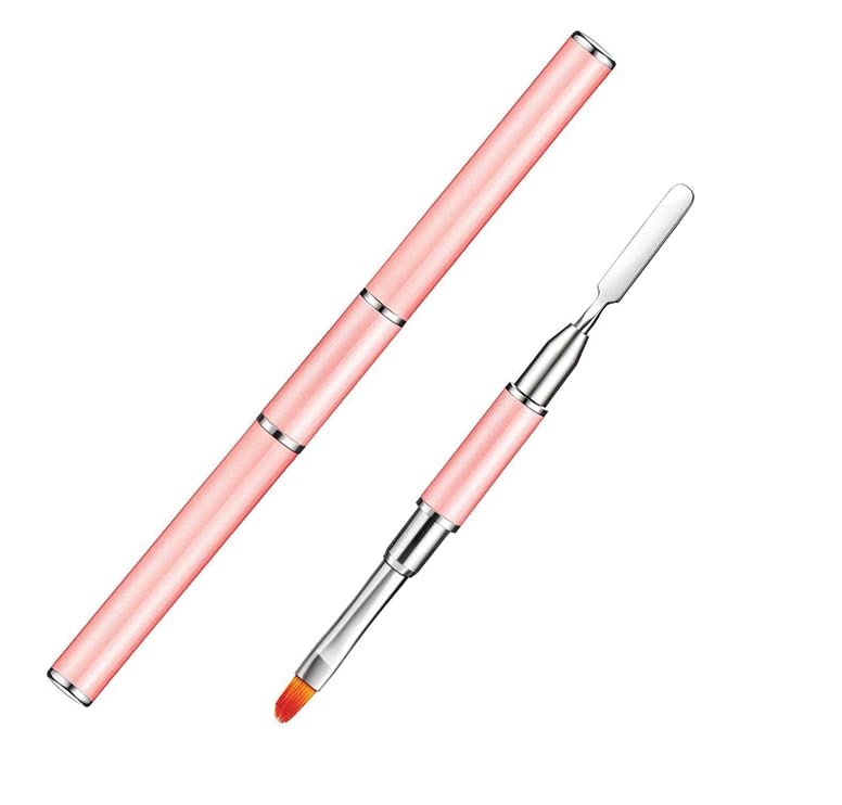 KIRA Dual-Ended Polygel Brush & Picker Brush tool, 2 in 1 Stainless Steel Designs Polygel Nail Brushes Gel Nail Tool for PolyGel Gel Acrylic Nails Extension (Assorted)-image-26