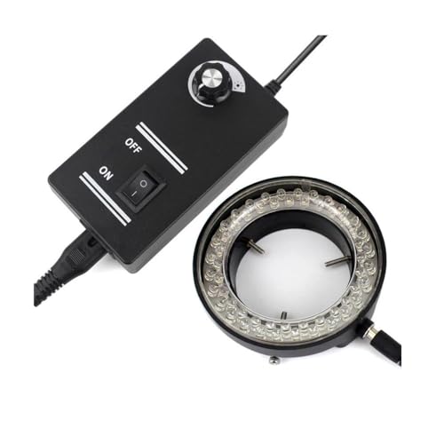 Microscope Microscope 56 LED Ring Light Illuminator Lamp 0-100% Adjustable Lamp LED Circle Light for Trinocular Stereo Zoom Microscope