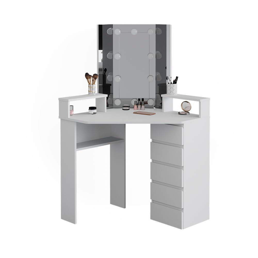 Vicco coiffeuse, blanc, 120cm sans miroir