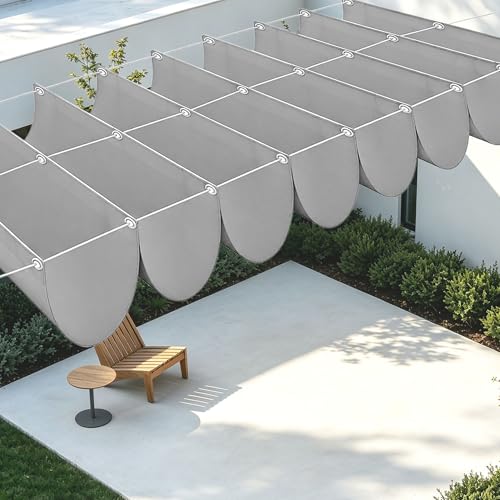 Voile d'ombrage rectangulaire 150x200 cm gris clair pour pergola