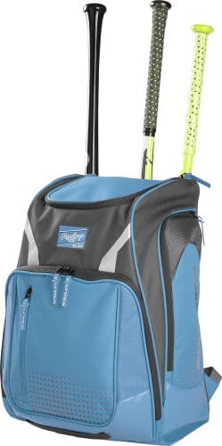 Rawlings | Legion Backpack Equipment Bag | Baseball & Softball | Columbia Blue #TOP10