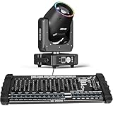 230W 7R Beam Moving Head Stage Lights 14 Gobos 14 Colors Prisms/Wash/Beam/Frost/Rainbow Stage Effect Spotlights+DMX512 DJ Controller 384CH DMX Cotroller