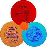 Innova Discs Golf DX 3 Disc Set | Driver, Midrange, Putter | Beast, Cobra, Polecat + G3T Blank top mini
