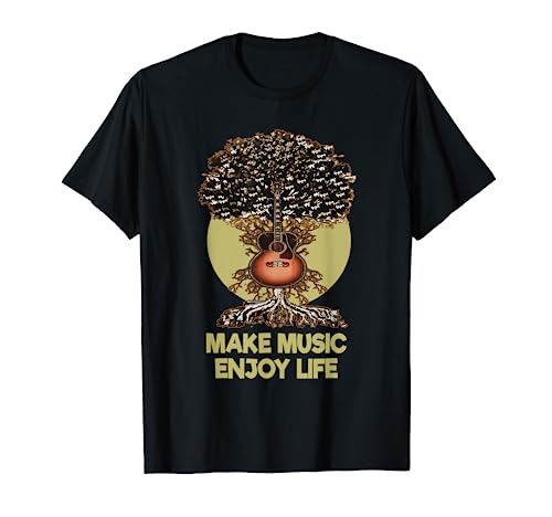 Guitarist Tree Life Make Music Enjoy Life - Tocador de guitarra Camiseta