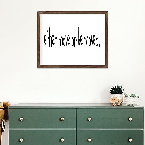 Panneau en bois vintage Move or Be Moved décor de texte chrétien - 6