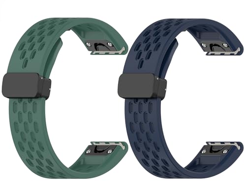 for GARMIN(�K�[�~��) Fenix 8 51mm/7X Pro �o���h �x���g 2�_ �����o���h �V���R�� ���C�o�b�N�� �}�O�l�b�g Instinct 2X/3 50mm/Epix Pro 51mm/Fenix 7X/6X/Enduro3/2�Ȃ�