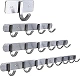 STAHLIA® Hakenleiste Kleiderhaken EDELSTAHL Garderobenhaken Wandhaken | 4 Haken