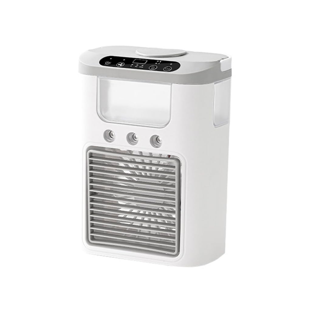 600ml Portable Air Conditioning Unit Fan with 3 Speeds & Breathing Light, Portable Cooling Fan with Humidifying Mist, Quiet Operations, Detachable Easy-Clean Design for Dorm Offices Bedside & Study
