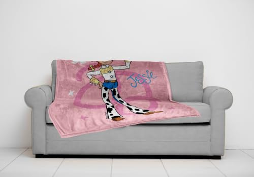 Image of Jay Franco Toy Story Jessie Plush Throw Blanket - 50x60 Ultra Soft Cozy Plush Fleece for Bed, Couch, Sofa, Home Decor, Official Licensed, Pink