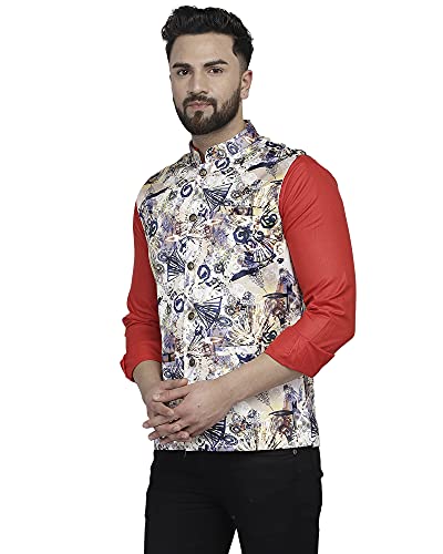 Image of BENCOOPER Men's Printed Nehru Jacket