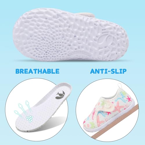 Image of FEETCITY Boys Girls Water Shoes Kids Aqua Socks Quick Dry Barefoot for Beach Swimming Pool