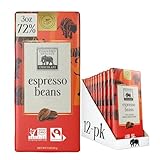 Endangered Species Dark Chocolate Bar with Espresso Beans (72% cocoa)