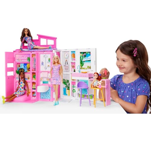 Coffret Barbie Maison De Vacances Mattel HRJ77 – 4 Zones Et 11 Accessoires - vue 8