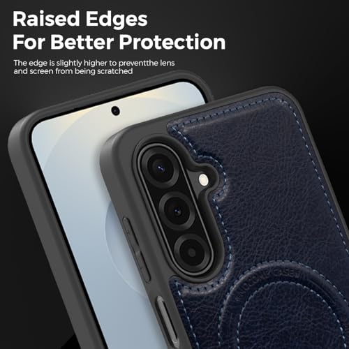Image of Lunivop for Samsung Galaxy A17 5G Phone Case 6.7 inch PU Leather Blue