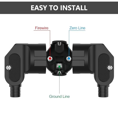 Schuko Stecker 2 Stücke Netzstecker, Europäischer Stecker mit Knickschutztülle, Schuko Winkelstecker (250V 16A) für 8-10mm Kabel, Schukostecker-Abgewinkelt, IP20 für Den Innenbereich
