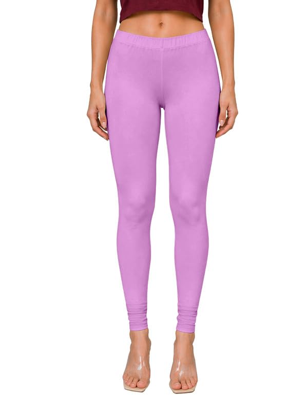 Image of TRENDMALLS Women's Microfiber Elastane Stretch Soft Churidar Length Leggings with Ultrasoft Waistband