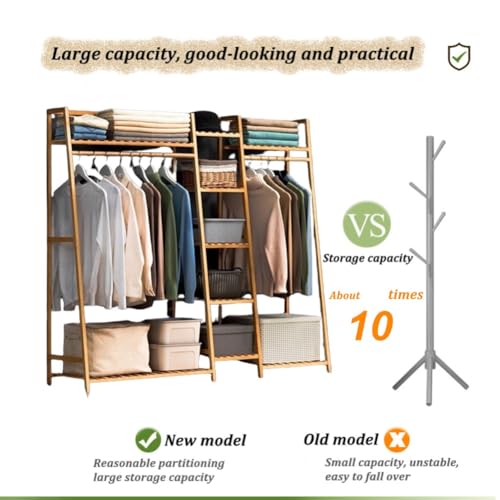 Armoire ouverte en bambou pour organiser les petits espaces sans placards - 6
