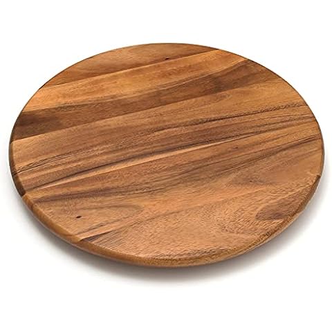 Lipper International Acacia Wood 18-Inch Lazy Susan Kitchen Turntable Cover