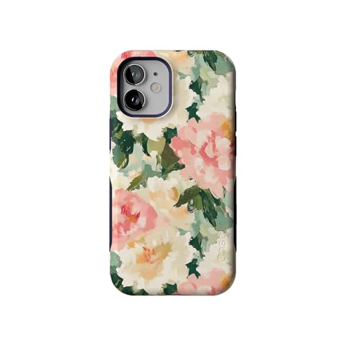 Casely iPhone 12 Mini Case | The Garden Room | Painted Petals | Bold Protective Design | Compatible with MagSafe