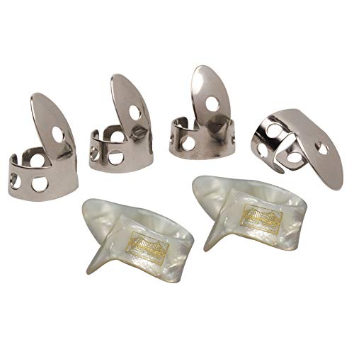 National Lot de 6 médiators pour guitare acoustique – Médiators de banjo – Médiators de doigt et de pouce – Doigts et… - Les Beatles, Paul McCartney, John Lennon, RIngo Starr, George Harrison National Lot de 6 médiators pour guitare acoustique - Médiators de banjo - Médiators de doigt et de pouce - Doigts et…
