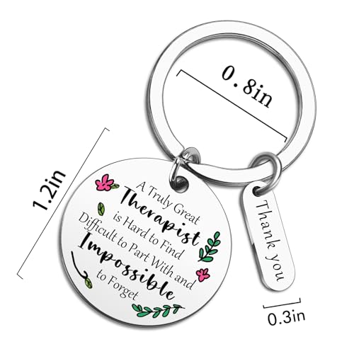 Therapist Gifts Mental Health Gifts for Women Men Thank You Keychain for OT PT SLP Therapist Physical Respiratory Speech Occupational Massage Therapy Gift for Female Birthday Halloween Christmas Idea