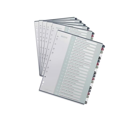 Separadores A4 Leitz para evitar pestañas ocultas tras fundas plásticas en archivador
