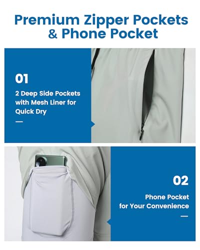 Image of maamgic 5inch Mens Swimming Trunks with Compression Liner 2-in-1 Swim Trunks Stretch Quick Dry Swim Shorts Zipper Pockets