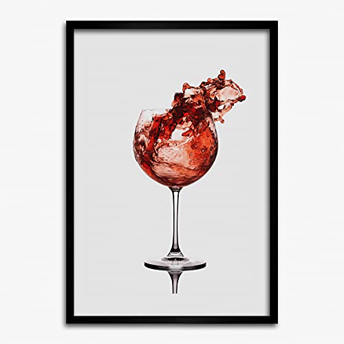 Peinture verre de vin et cadre photo moderne Tulup 50x70 pour habiller un mur vide facilement