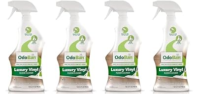 OdoBan Ready-to-Use Luxury Vinyl Floor Cleaner, Streak Free and Neutral PH Formula, Made in the USA, Scentless, 32 Oz Spray 4-Pack