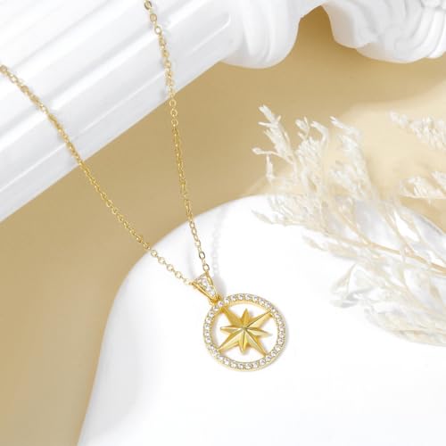 SKZ Compass Necklace Pendant Jewelry Stray Inspired Merch Cubic Zirconia 18K Gold Plated for Stay Fans Gifts3