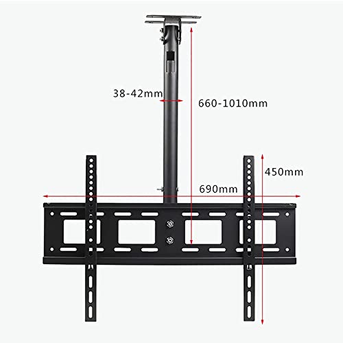 Support TV Plafond inclinable et pivotant pour écran LED 32 à 75 pouces - 4