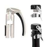 Imbibe & Indulge - Champagne Opener Tool and 2 Sparkling Wine Stopper - Zinc Alloy Champagne Opener, Ergonomic Lever Design + 2 Airtight Stoppers - Sparkling Wine Bottle Stopper, Champagne Accessories
