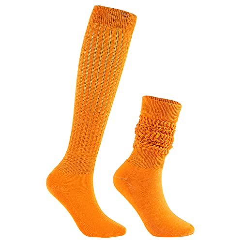 Image of Century Star Knee High Slouch Socks for Women - 80s 90s Scrunch Socks Soft Leg Warmers Stacked Boot Socks Holiday Daily