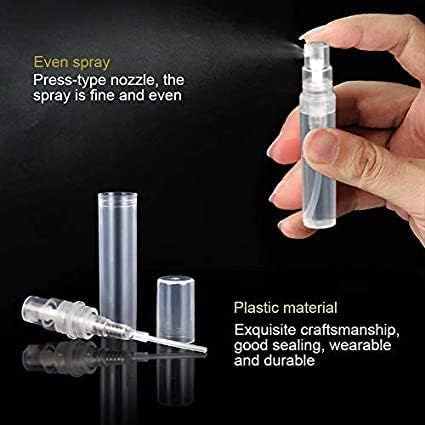 Image of Plastic Mini Spray Bottle, 10 ml Spray Bottle Empty, Fine Mist Refillable Mini Perfume Bottle, Perfume Atomizer, Small Sample Containers, Plastic Portable Travel Bottle, Clear (Pack 5,)