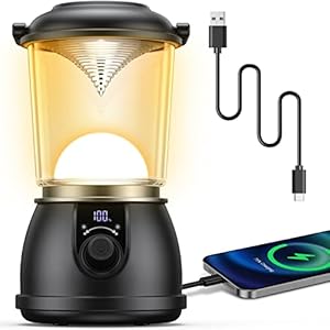 EMNT Campinglampe Tragbar 15000mAh mit USB Wiederaufladbar, LED Laterne bis zu 400+ Stunden, mit 5 Leuchtmodi Geeignet…