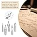 11PCS Comic Pen Nib Set, Oblique Calligraphy Dip Pen Set Fluid Writer Pen, Wooden Drawing Pen Holder with 10 Pieces Stainless Steel Pen Replacement Nibs Nib for Writing, Painting, Signing, Sketch
