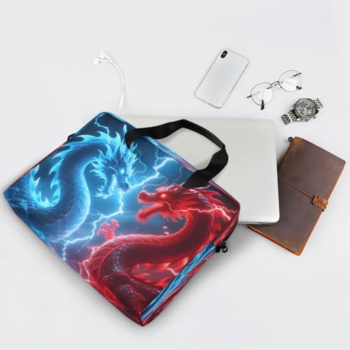 Funda para portátil ALAZA con diseño dragón azul y rojo miniatura 7