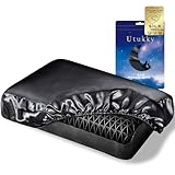 Utukky シルク 枕カバー 伸縮性【TVで紹介】片面100%シルク 枕カバー 洗える 43×63cm 寝癖軽減 抗菌防臭 美髪 美肌 敏感肌に優しいピローケース 四季適応 出張 旅行 新年ギフト クリスマス 贈り物 誕生日 プレゼント 1枚入れ (ブラック)