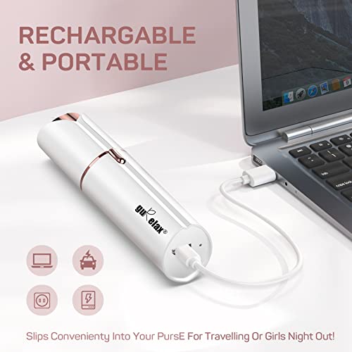 Removedor de pelos faciais para mulheres, recarregável por USB, sem dor, depilação à prova d'água,