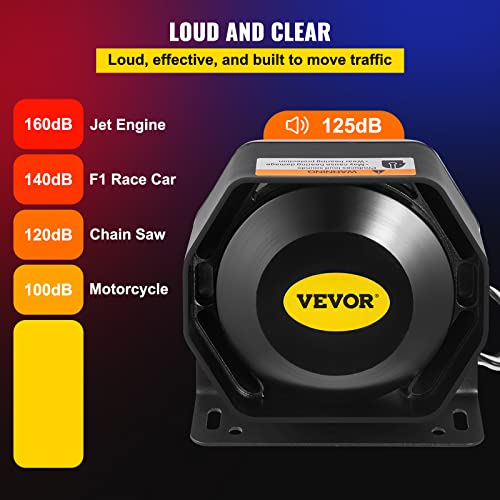Mophorn 200W Car Warning Alarm Vehicle 7 Sound Loud Warning Alarm Kit Mic System Emergency Fire Siren Pa Speaker #TOP2